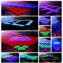 Plancher en verre trempé coloré de danse de LED Digital dans la danse de partie de mariage de LED.